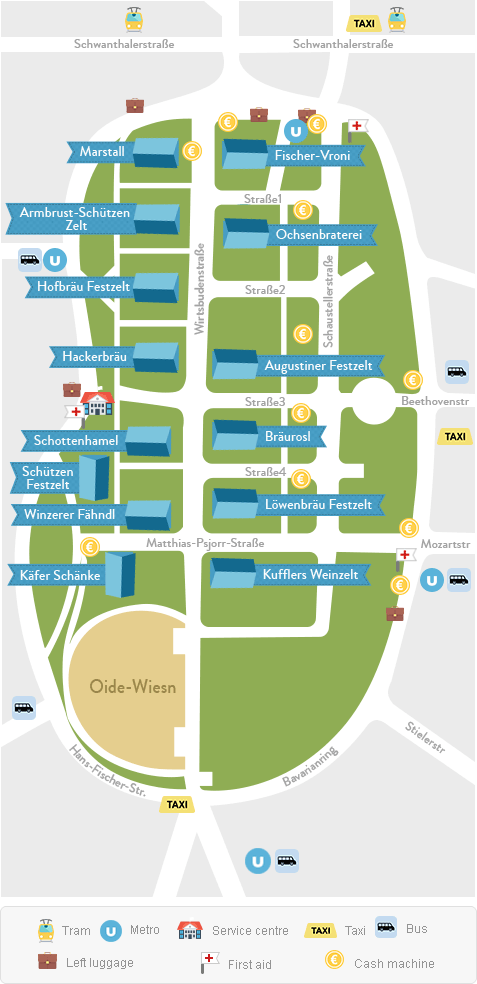 Oktoberfest Lageplan