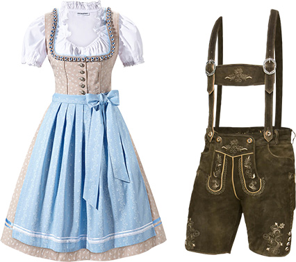 Dirndl und Lederhose